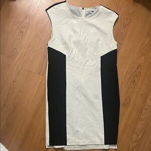 Chaus Black and White Colorblock Midi Dress